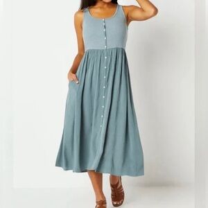 Frye Button-Front Midi Tank Dress Size XXL/ Fits more like XL